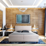 Boxspringcombinatie, M-Ray, Valencia Deluxe, Beige