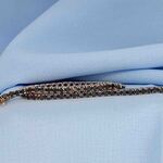 Rosegouden armband met 7.00 carat zwarte Briljant geslepen diamanten