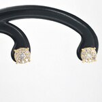 Gouden oorbellen met briljant geslepen diamanten