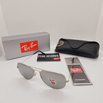 Rayban zonnebril Aviator large metal silver mirror silver polarized