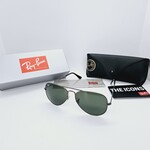 Rayban zonnebril Aviator large metal black green polarized