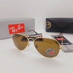 Rayban zonnebril Aviator large metal arista brown polarized
