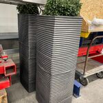 2x Plantenbak met plant, antraciet