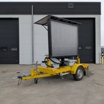 Mobiele VMS-aanhangwagen, Peters, P1, 2014, (Variable Message Sign)