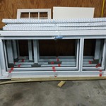 6x Balkon deur Kömmerling, 9001