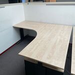 5x Bureau, lichte kleur hout