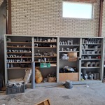 4x Stellingkast met divers pvc hulpstukken