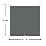 Decosol Rolgordijn lichtdoorlatend t.b.v. draaikiepraam Antraciet