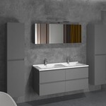 Badkamermeubel, Vonato, Modular 3, hoogglans antraciet