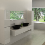 Badkamermeubel, Vonato, Classic 140, hoogglans wit