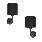 2x Wandlamp Noor Zwart Mexlite, 1562ZW, zwart, bouwjaar 2025, nieuw in