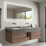 Badkamermeubel, Vonato, Nivora 150, hout decor