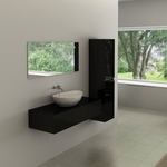 Badkamermeubel, Vonato, Compact 100, zwart