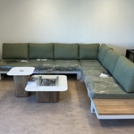 Lounge set, Suns, Savona open, mat white/forest green