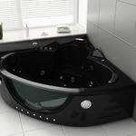 Massagebad, Vonato, Ondina, hoogglans zwart