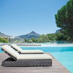 2x Ligbed, Vonato, Sorano, zwart