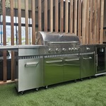Gasbarbecue, Vonato, RVS Keuken Grill Elite 6, zilverkleurig, rvs (mat