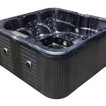 Outdoor Spa, Vonato, Flavina, zwart bad, zwarte skirts