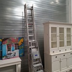 2-Delige ladder met ladder en 2x keukentrap