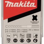 2x 5-dlg SDS borenset Makita, D00795