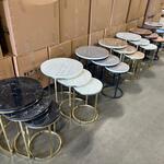 Ca. 10x Driedelige bijzettafel