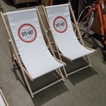 2x Verstelbare tuin/ligstoelen