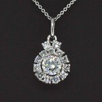 Entourage hanger met natuurlijke diamanten, excl. ketting