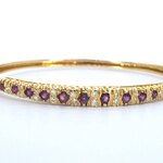 Gouden armband met hoge kwaliteit natuurlijke diamanten en robijnen (g