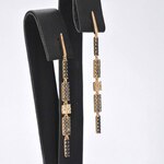 Rosé gouden oorbellen met champagne diamanten