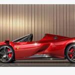 Zeer groot glas schilderij van Ferrari