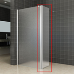 2x Draaibare zijwand met scharnier profiel links WB, 20.3948, mat glas