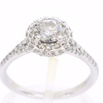 Witgouden entourage ring met diamanten