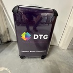 6x Reiskoffer, met reclame