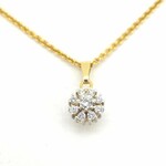 Gouden hanger met natuurliijke diamanten