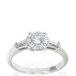 Witgouden ring met 1.00 carat briljant geslepen diamant