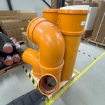 2x Rioolpijp, 2x bocht en 1x t-stuk, Aquaducten, oranje