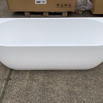 Half Vrijstaand ligbad 180×80 cm WB, Liora 21.3672, wit