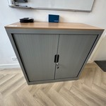 Roldeurkast, zilvergrijs