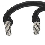 Witgouden creolen met wit en zwarte diamanten