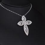 Witgouden hanger met diamanten, excl. ketting