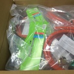 Ca. 30x Gasdrukregelaars met slang, chroom/oranje