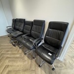 6x Directiefauteuil, zwart