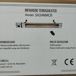 Grote infrarood heater 2400 Watt + Asb.