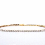 Gouden tennis armband met natuurlijke diamanten