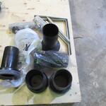 Partij pvc wc aansluitingen