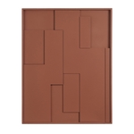 Muurdecoratie Rood FSC 100%  l70xb90xh2,5cm