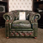 Fauteuil Chesterfield, Chesterfield, groen