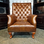 Fauteuil Chesterfield, Jane , cognac