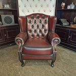 Fauteuil Chesterfield, Lord, rood