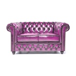 2-Zits bank Chesterfield, Brighton, roze